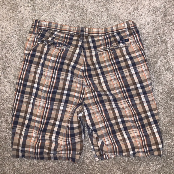 Chaps Brown, Blue & Orange Plaid Dress shorts W32 - Picture 10 of 12